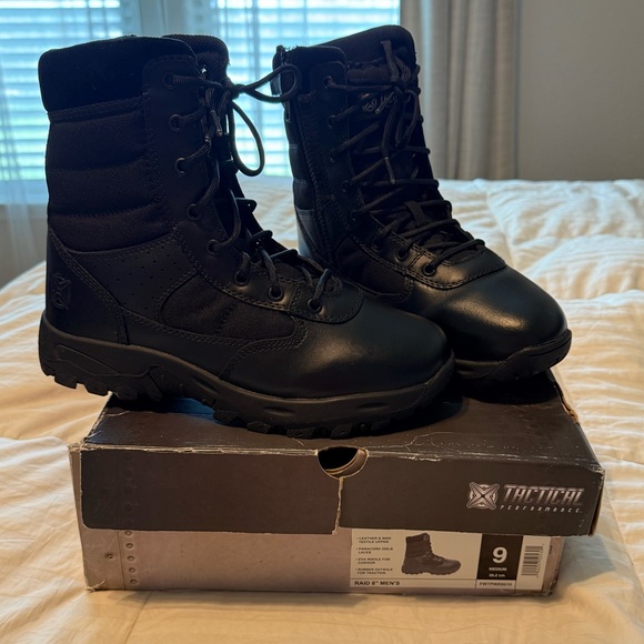 NEW Tactical Performance Military SWAT Moto Raid 8” Men’s Boots Size 9 - Picture 1 of 6